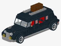 A c.1939 Pontiac limousine in LEGO elements.
